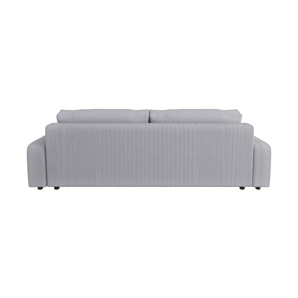 Svijetlo siva sklopiva/s prostorom za odlaganje sofa od samta 234 cm Sara – Ropez-image-2
