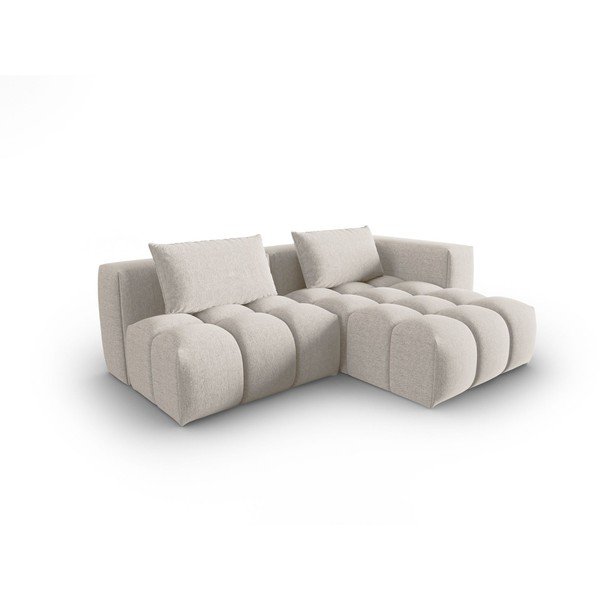 Bež kutna garnitura (s desnim kutom/s ležaljkom) Verona – Cosmopolitan Design