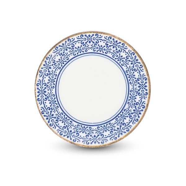 Bijeli/plavi desertni porculanski tanjur ø 16 cm Azul – BonBistro
