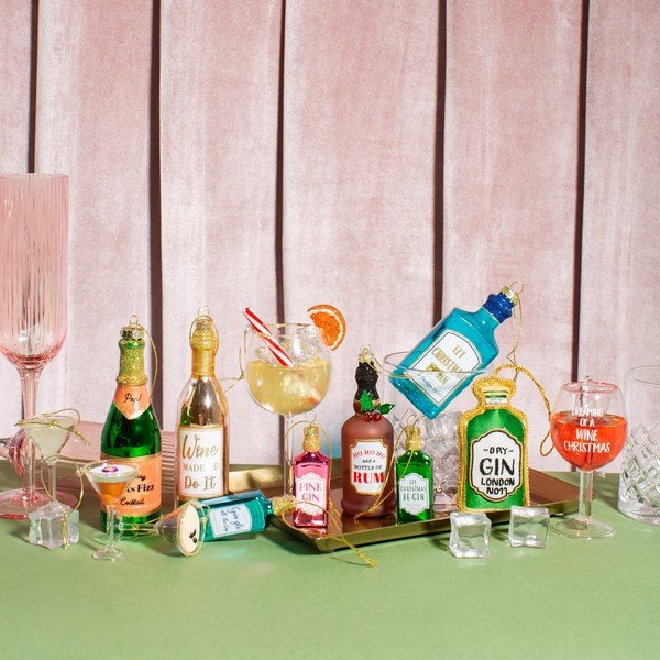 Stakleni ukrasi za božićno drvce u setu 3 kom 15,5 cm Martini Cocktail – Sass & Belle-image-4