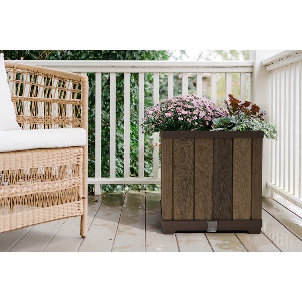 Plastična samozaljevajući posuda za cvijeće Deco Square – Keter-image-3