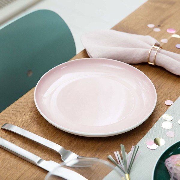 Bijelo-ružičasta porculanska ploča Villeroy & Boch Uni, ⌀ 24 cm-image-1