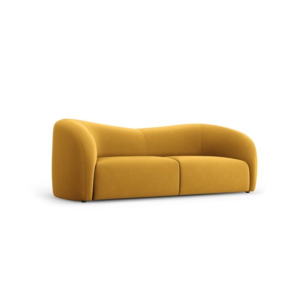 Senf žuta baršunasta sofa 197 cm Santi – Interieurs 86-image-2
