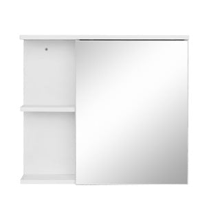 Bijeli viseći kupaonski ormarić s ogledalom 60x53 cm Mirza - Støraa