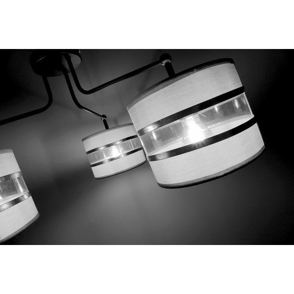 Bijela stropna svjetiljka s tekstilnim sjenilom ø 20 cm Andy – Candellux Lighting-image-3