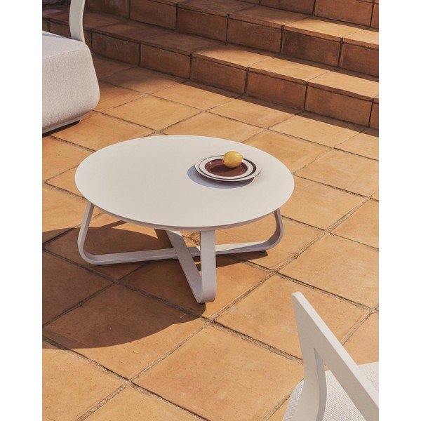 Metalni okrugao vrtni stolić za kavu ø 80 cm Tamaris – Kave Home-image-1