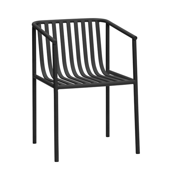 Crna metalna vrtna fotelja Villa – Hübsch