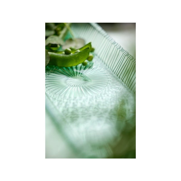 Zeleni stakleni tanjur za posluživanje 14x38 cm Kusintha – Bitz-image-3