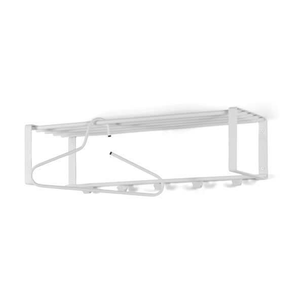 Bijela metalna zidna vješalica s policom Rex – Spinder Design