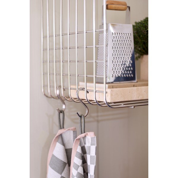 Metalna polica s više razina u sjajno srebrnoj boji 38 cm Wire – Mette Ditmer Denmark-image-2