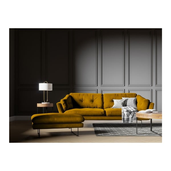 Žuti baršunasti tabure Windsor & Co Sofas Gravity-image-3