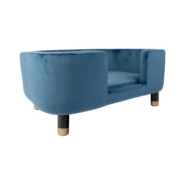 Krevet za ljubimce od plavog baršuna 50x74 cm Royal – Leitmotiv-image-1