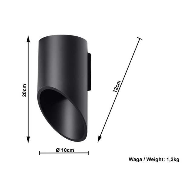 Crna zidna svjetiljka Sollux Nixon 20-image-4