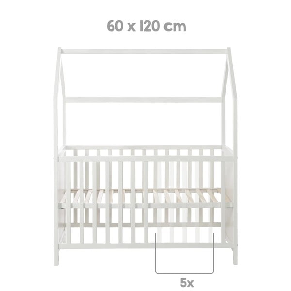 Sivi dječji krevet 60x120 cm – Roba-image-4