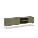 Zelena TV komoda u mat dekoru 180x53x40 cm Campus – Marckeric