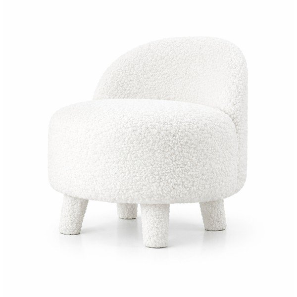 Bijela dječja fotelja od bouclé tkanine Moouv – Artie