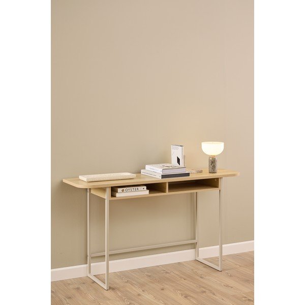 Pomoćni stol u dekoru hrasta u prirodnoj boji 40x140 cm Darlington – Actona-image-1