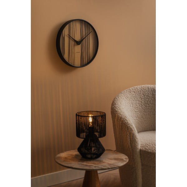 Crna stolna lampa sa sjenilom od papirne špage (visina 30 cm)  Forma  – Leitmotiv-image-1