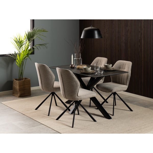 Krem blagovaonske stolice u setu 2 kom Aura – Actona-image-2