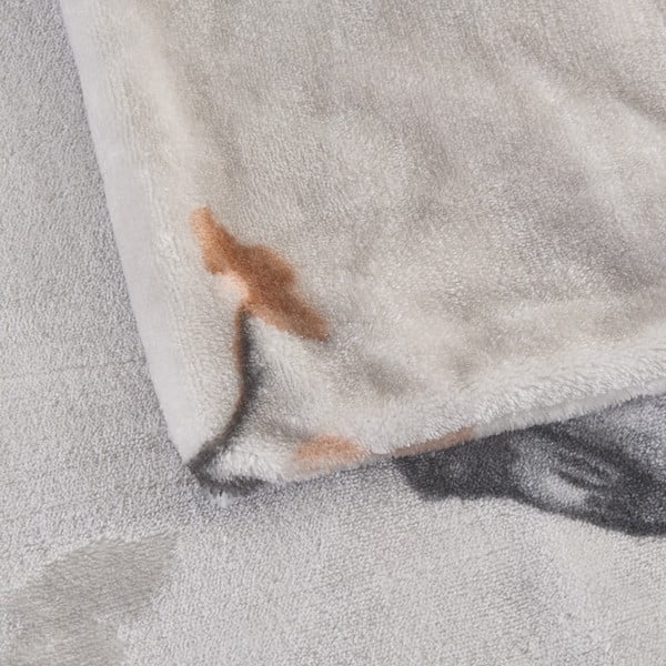 Siva posteljina za krevet za jednu osobu od mikropliša 140x200 cm Ronja – My House-image-2