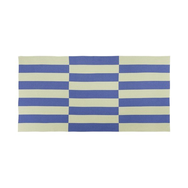 Svijetlo žuti/plavi pamučan ručnik za plažu 100x160 cm Su – noo.ma