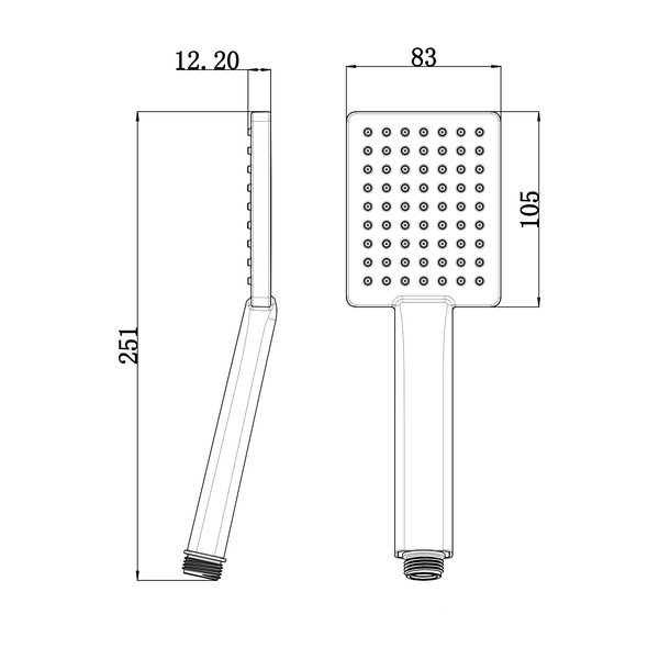 Plastična ručka za tuš u sjajno srebrnoj boji – Sapho-image-1