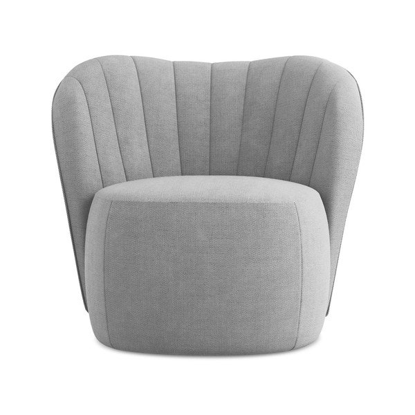 Siva fotelja od šenila Keloa – Makamii-image-1