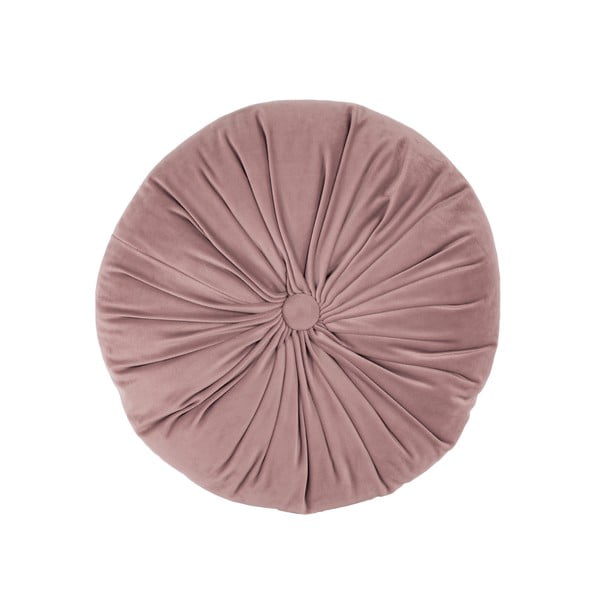 Svijetloružičasti baršunasti ukrasni jastuk Tiseco Home Studio Velvet, ø 38 cm