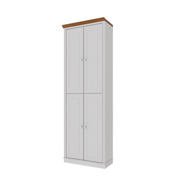 Bijeli/jantarni garderobni ormar od masivnog bora 74x223x37 cm Anita – Støraa-image-2