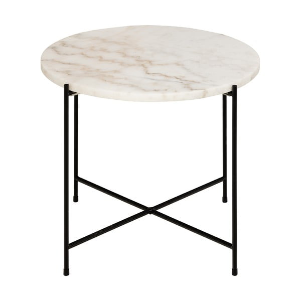 Okrugao pomoćni stol s mramornom pločom ø 52 cm Avila – Actona-image-4