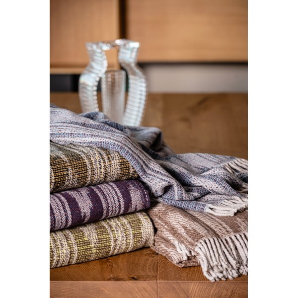 Tamno zeleni pokrivač s udjelom pamuka Euromant Zanzibar, 140 x 180 cm-image-1