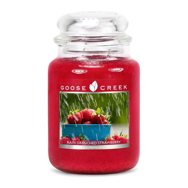 Mirisna svijeća Goose Creek Strawberries na kiši, 150 sati gorenja