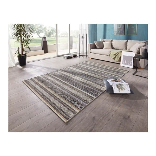 Plavi tepih prikladan za van Elle Decoration Bloom Rodez, 80 x 150 cm-image-1