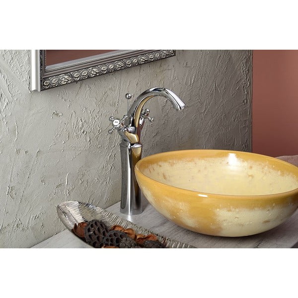 Stojeća slavina za umivaonik u sjajno srebrnoj boji Antea – Sapho-image-1