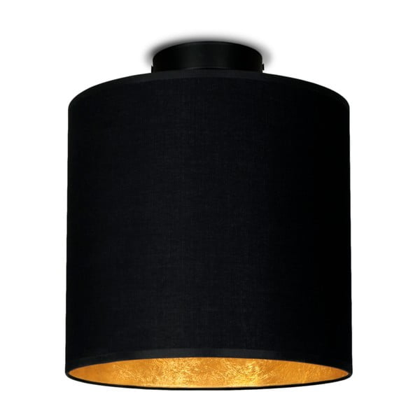 Crna stropna svjetiljka s detaljima u zlatnoj boji Sotto Luce MIKA Elementary S PLUS CP