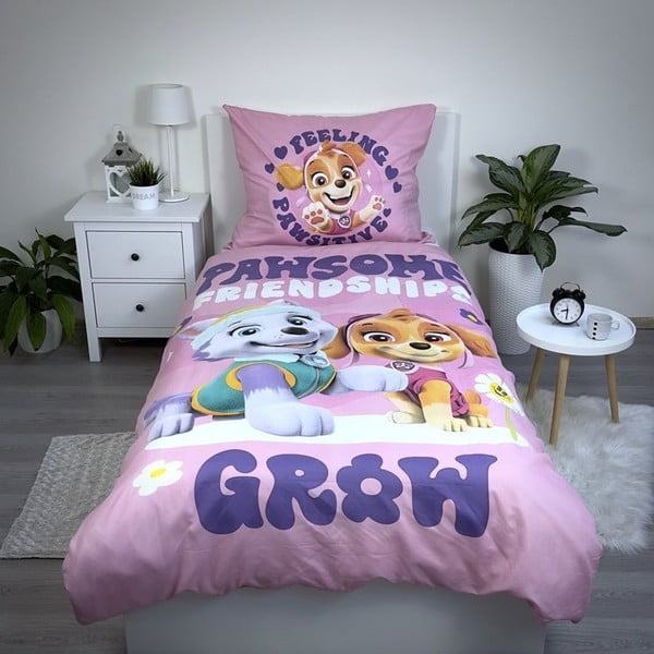 Dječja posteljina za krevet za jednu osobu od mikrovlakana 140x200 cm Paw Patrol – Jerry Fabrics-image-1