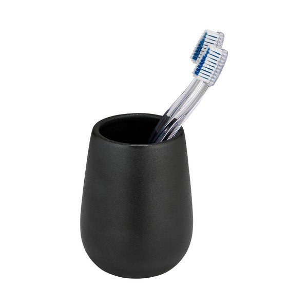 Crna keramička čaša za četkice za zube Nerno – Wenko-image-1