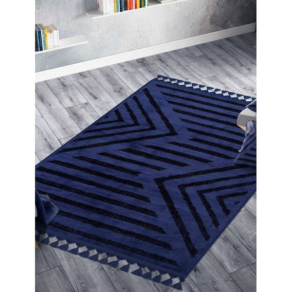 Plavi perivi tepih 200x100 cm - Vitaus-image-1