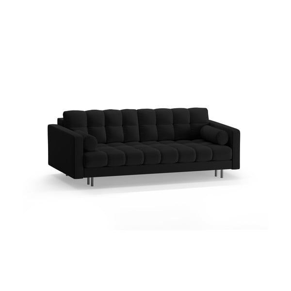 Crna sklopiva/s prostorom za odlaganje sofa 222 cm Bali – Cosmopolitan Design-image-3