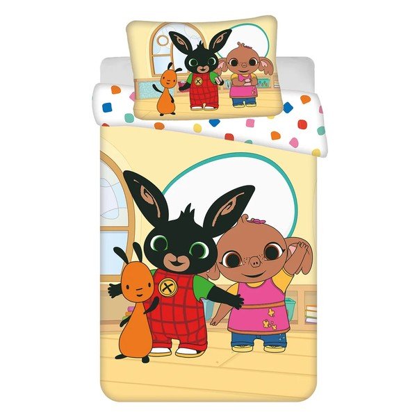Pamučna dječja posteljina za dječji krevetić 100x135 cm Králíček Bing Playroom – Jerry Fabrics