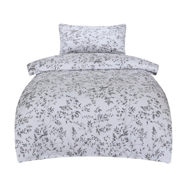 Siva posteljina za krevet za jednu osobu od pamučnog satena 140x200 cm Gloria – My House