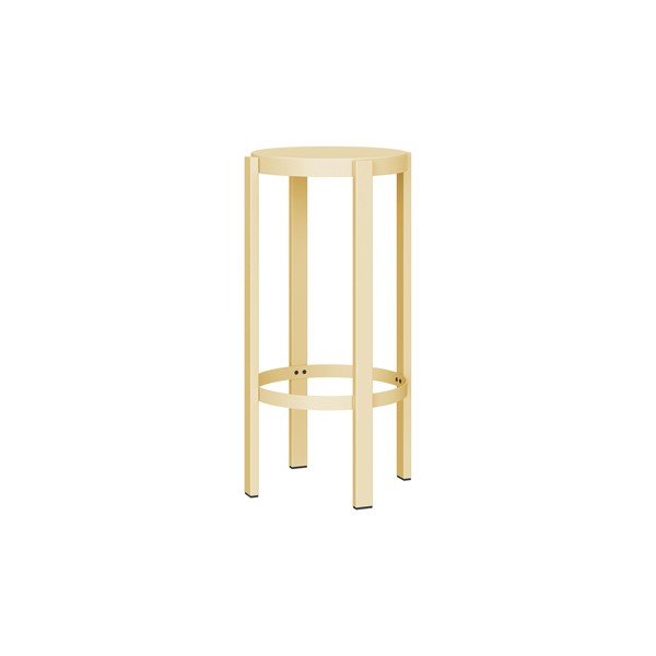 Žuta  željezna barska stolica (visine sjedala 75 cm) Doon – noo.ma