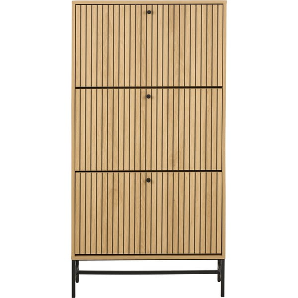 Preklopni ormarić za cipele u dekoru hrasta u prirodnoj boji 72x140x25 cm Albany  – Actona-image-3