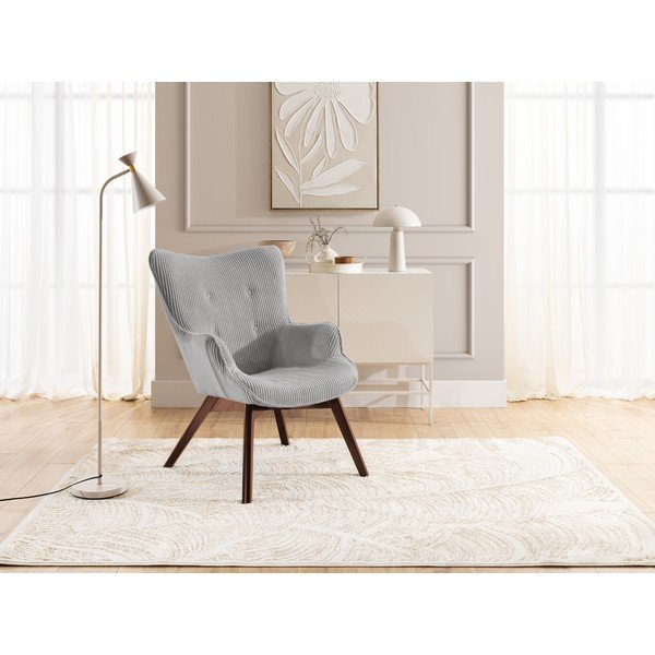 Siva fotelja od samta Niko – Ropez-image-4