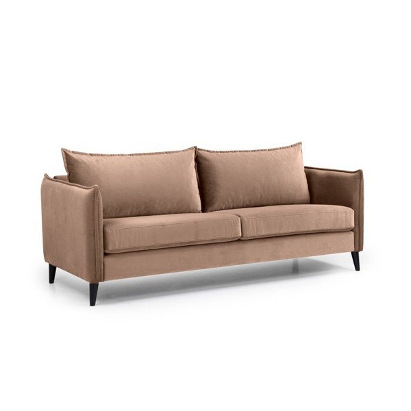 Bež baršunasta sofa Scandic Leo, 208 cm-image-2