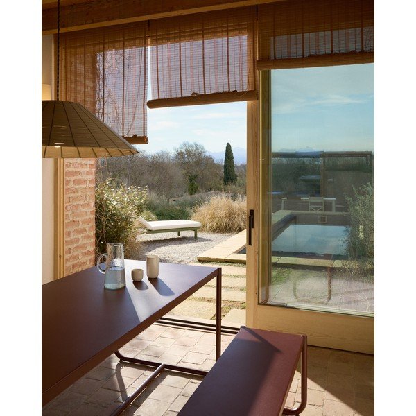 Bordo metalni vrtni blagovaonski set za 4 osobe Sotil – Kave Home-image-2