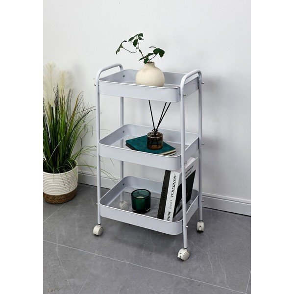 Metalna kolica za posluživanje na kotačima 29,5x41 cm Leiky – Yes Everyday-image-1