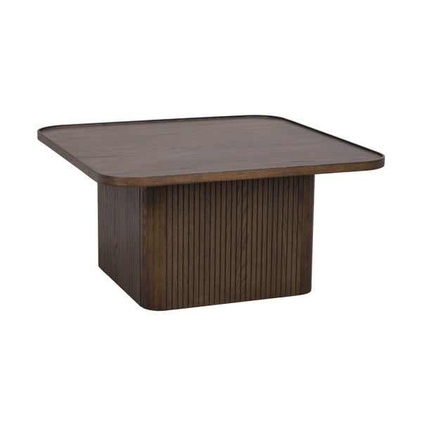 Tamno smeđi stolić za kavu u dekoru hrasta ø 80 cm Sullivan – Rowico-image-2