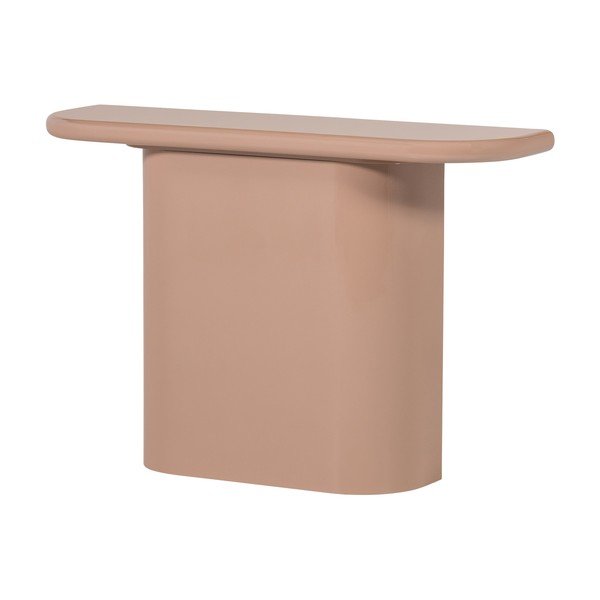 Svijetlo ružičasti pomoćni stol u sjajnom dekoru 30x120 cm Nocta – WOOOD