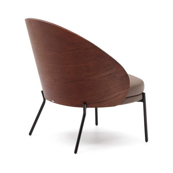 Smeđa fotelja od imitacije kože Eamy – Kave Home-image-4